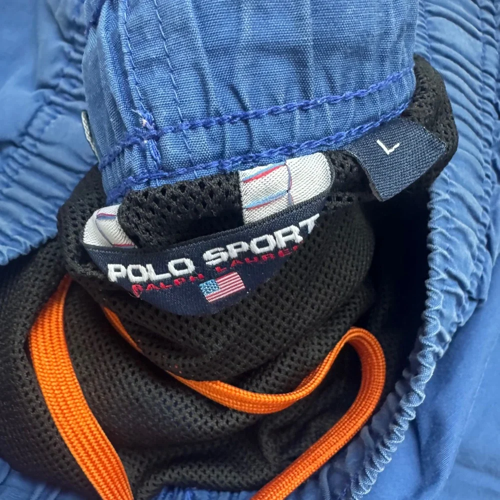 Polo Sport Ralph Lauren Swim Trunks Large Blue Embroidered Red Pony Logo